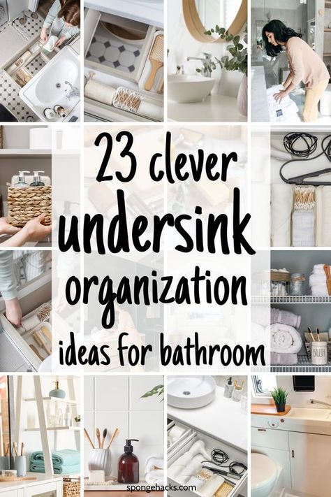 Organization Ideas For The Bathroom, Under Sink Organization Ideas, The Bathroom Ideas, Bathroom Sink Storage Ideas, Organize Under Bathroom Sink, Under Bathroom Sink Storage, Bathroom Under Sink Organization, Bathroom Vanity Organization, Bathroom 2024