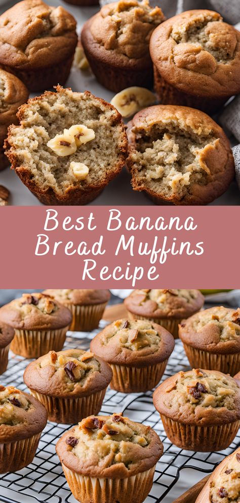 Best Banana Bread Muffins Recipe | Cheff Recipes Banana Muffins No Baking Powder, Recipe For Banana Nut Muffins, Sallys Baking Banana Muffins, Moist Banana Bread Muffins Easy, Banana Bread Muffins Easy Healthy, Banana Bread Muffins Easy 2 Bananas, Sour Cream Banana Bread Muffins, Wheat Flour Banana Muffins, Banana Veggie Muffins