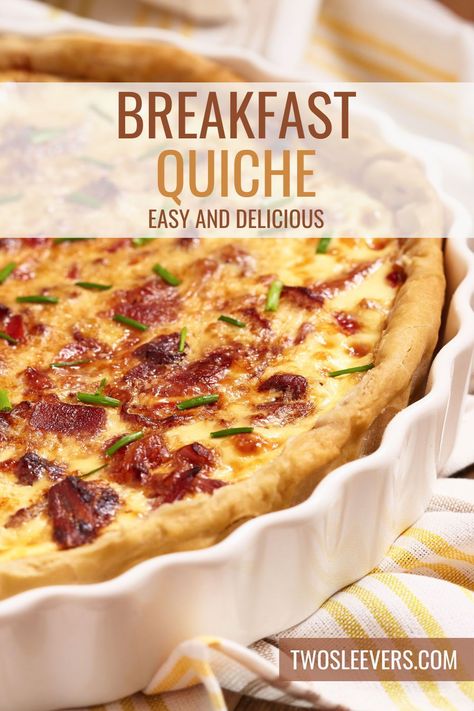 Start your day right with this mouth-watering Bacon Egg and Cheese Breakfast Quiche! It's a hearty, flavorful, and easy-to-make dish that's perfect for breakfast or brunch. Packed with crispy bacon, fluffy eggs, and melted cheese, this quiche is sure to be a hit with the whole family. How To Make A Quiche, Bacon Egg And Cheese Quiche, Egg And Cheese Quiche, Breakfast Quiche Bacon, Easy Breakfast Quiche, Breakfast Quiche Recipe, Egg Quiche Recipes, Breakfast Quiche Recipes Easy, Bacon Quiche Recipe