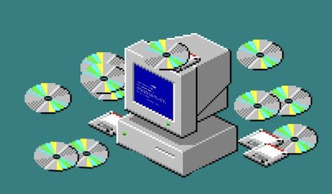 Old Computer Widgets, Old Webcore Wallpaper, Old Windows Aesthetic, Windows 95 Aesthetic Icons, Cool Computer Wallpaper, Old Internet Aesthetic, Pixel Computer, 90s Computer, Windows Aesthetic