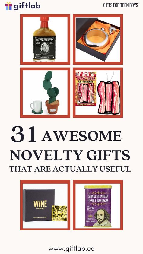 Giving something funny doesn't mean it has to be useless, too! If you're looking for practical and useful gag gifts to give at your white elepahant party, or any special occassion, we're here to help! Here are 31 awesome novelty gifts that are actually useful! #giftideas #whiteelephant #funnygifts Funny Xmas Gifts, Funny Presents, Funny Gifts For Men, Gifts For Teen Boys, Weird Gifts, Cheap Gifts, Novelty Items, Mean It, Great Christmas Gifts