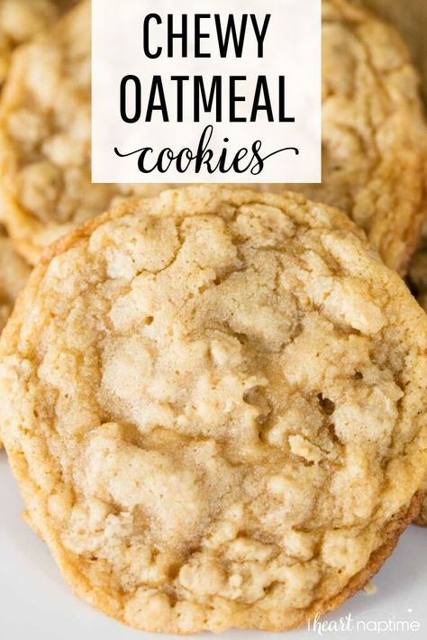 Pudding Recept, Crispy Oatmeal Cookies, Chewy Oatmeal Cookies, Oatmeal Cookies Easy, Best Oatmeal Cookies, Oatmeal Cookies Chewy, Easy Oatmeal, Cake Mix Cookie Recipes, Dessert Aux Fruits