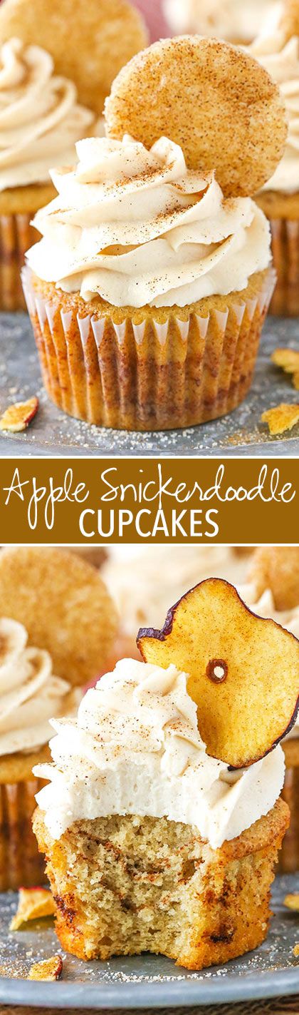 Apple Snickerdoodle, Cupcakes Fall, Apple Twist, Snickerdoodle Cupcakes, Frost Cupcakes, Apple Cupcakes, Fall Cupcakes, Snickerdoodle Cookies, Cupcakes Recipe