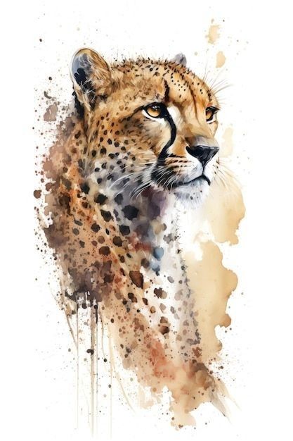 Sasquatch Art, Cheetah Drawing, Idea Paint, Modern Watercolor Art, Wild Animals Painting, Leopard Painting, Leopard Watercolor, Watercolor Paintings Of Animals, European Robin