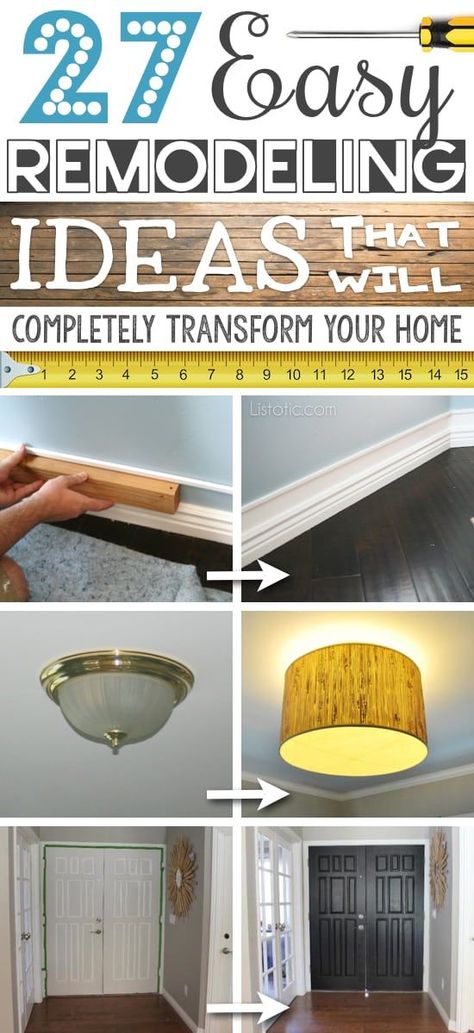 Diy Remodeling Ideas On A Budget, Home Remodeling Ideas, Real Estat, Decor Ikea, Hemma Diy, Diy Casa, Home Decor Hacks, Diy Remodel, Selling Your House