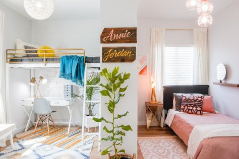 40 Room Divider Ideas | Creative Ways to Maximize Space with Room Dividers | HGTV Teen Shared Bedroom, Shared Room Divider Ideas, Room Divider Ideas Bedroom, Small Shared Bedroom, Kids Room Divider, Bedroom Divider, Room Divider Ideas, Small Room Divider, Extreme Makeover Home Edition