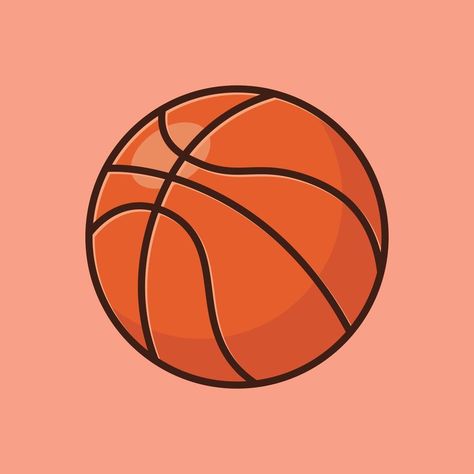 Basketball ball cartoon icon vector illustration. Sports icon concept illustration, suitable for icon, logo, sticker, clipart Basketball Cartoon Drawing, Basketball Ball Drawing, Basketball Illustration, Basketball Vector, Cartoon Basketball, Basketball Cartoon, Sports Cartoon, Ball Cartoon, Basketball Clipart