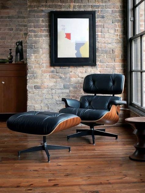 75 Man Cave Furniture Ideas For Men - Manly Interior Designs Poltrona Design, Man Cave Furniture, Modern Appartement, Chair Design Modern, Eames Lounge, Mid Century Modern Furniture, Modern Apartment, Eames Lounge Chair, Mid Century Furniture