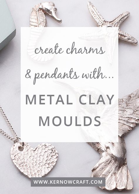 Pmc Clay Ideas, Metal Clay Pendants Ideas, Metal Charms Diy, Modelling Clay Jewellery, Metal Clay Jewelry Tutorial, Pmc Clay Jewelry, Metal Clay Earrings, Metal Clay Jewelry Ideas, Silver Clay Pendant Ideas