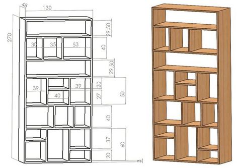 Book Shelves Dimensions, Library Shelves Design, Wooden Bookshelf Design, Library Dimensions, Tall Library, High Bookshelf, Library Wood, Bookshelf Dimensions, Mdf Shelving