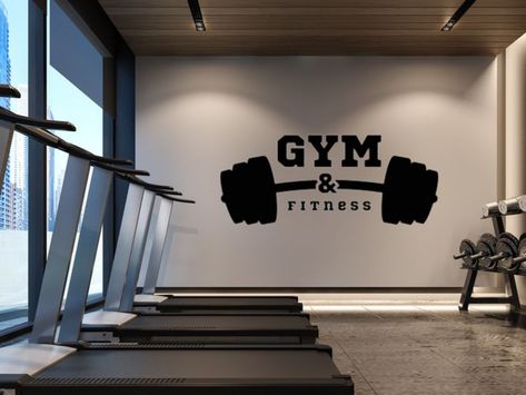 Gym Decals, Gym Stickers, Home Gym Inspiration, Popular Places, Gym Ideas, Gym Decor, Gym Inspiration, Great Wall, Custom Metal