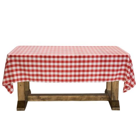 Lann's Linens - Red & White Checkered Tablecloth - Premium Polyester Picnic Table Cover - Gingham Cloth Fabric Picnic Table Cover, Picnic Table Covers, Checkered Tablecloth, Wedding Tablecloths, Tablecloth Fabric, Rectangular Table, Table Cover, Checkered Pattern, Linen Tablecloth