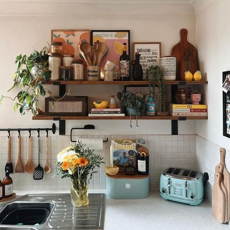 Dreamy kitchen setup by @charshome__ featuring our Heritage Turquoise Toaster ✨ Make sure to tag #MyHaden for a chance to be featured! #HadenAppliances Studio Ghibli Kitchen, Cozy Apartment Kitchen, Matcha Station, Kitchen Theme Ideas, Rv Interior Design, Kitchen Vignettes, Kitchen Setup, Kitchen Countertop Decor, Studio Apartment Living