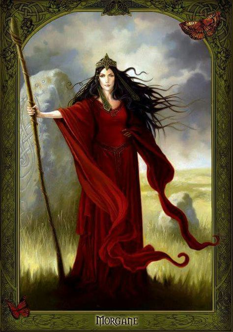 Beautiful! Morgana Le Fay, Celtic Myth, Morgan Le Fay, Roi Arthur, Irish Mythology, Celtic Gods, Illustration Fantasy, Celtic Goddess, Celtic Culture