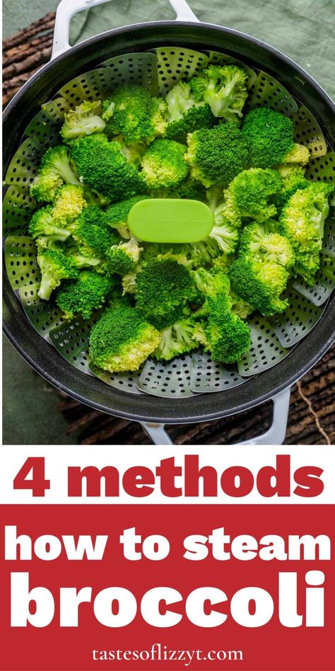 How To Steam Broccoli, Steamed Broccoli Recipes, Cooking Fresh Broccoli, Steam Broccoli, Seasoned Broccoli, Steak And Broccoli, How To Cook Broccoli, Broccoli Stems, Vegetable Steamer