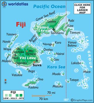 Map of Fiji - Fiji Map, Geography of Fiji Map Information - World ... Fiji Honeymoon, Fiji Holiday, Fiji Vacation, Travel To Fiji, Fiji Travel, South Pacific Islands, Fiji Islands, Island Map, Cook Islands