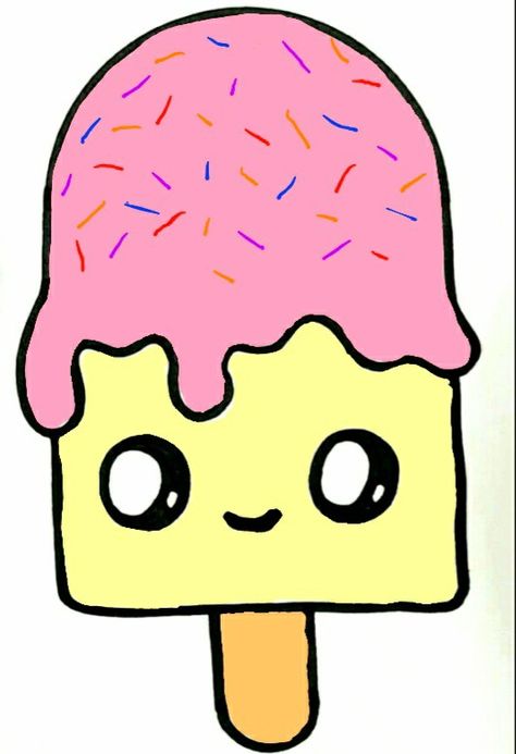 Cute Ice Cream Drawings, Ice Cream Drawing Easy, Ice Cream Drawing For Kids, Ice Cream Draw, Ice Cream Drawings, Cute Ice Cream Drawing, Ice Cream Clip Art, Nature Drawing For Kids, Ice Cream Drawing