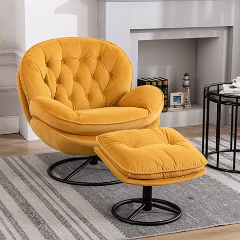 Tv Chair, Accent Chair With Ottoman, Velvet Lounge Chair, Comfy Armchair, Chair With Ottoman, Chair And Ottoman Set, Single Sofa Chair, Upholstered Accent Chairs, Beige Sofa