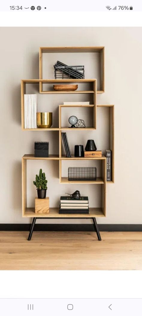 Bedroom Library, Bookshelves In Living Room, Tall Bookcases, Living Room Decor Inspiration, Wall Shelves Design, Bookshelf Design, Bookshelves Diy, Future Apartment, Wooden Shelf