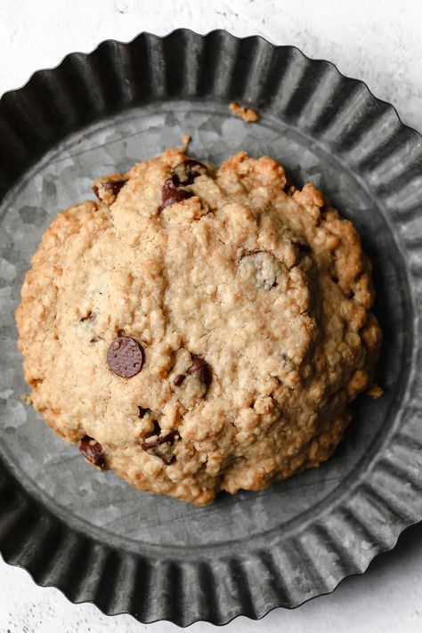 Single Serving Chocolate Stuffed Choc Chip Cookies - Nadia's Healthy Kitchen Single Serving Desserts, Tahini Cookies, Puff Pastries, Chewy Chocolate Cookies, Salted Caramel Fudge, Pumpkin Curry, Healthy Bars, Single Serve Desserts, Caramel Fudge