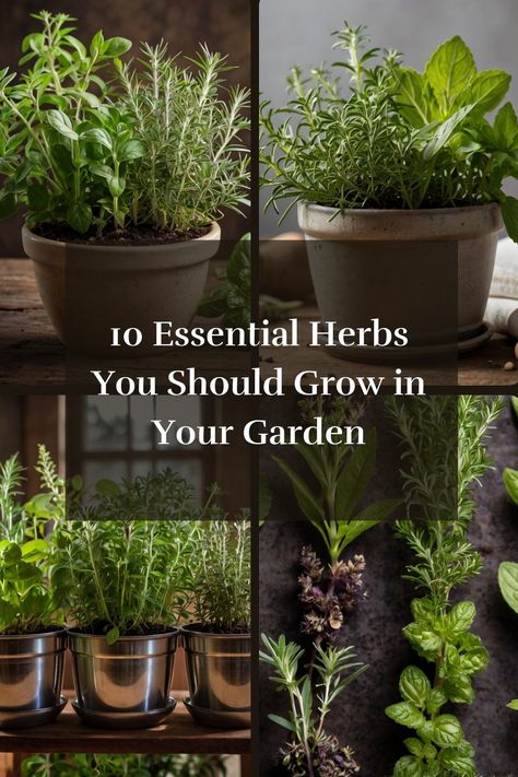 Ready to boost your garden and your kitchen? 🌿 Discover 10 must-have herbs that are easy to grow and perfect for adding fresh flavors to your meals! From basil to rosemary, these herbs will enhance your garden while providing delicious, homegrown seasoning for your dishes. Start your herb garden today and enjoy the benefits of fresh, organic herbs right at your fingertips! 🌱🌼 #HerbGarden #GrowYourOwn #GardeningTips #OrganicHerbs Must Have Herbs In Garden, Witchy Herb Garden, Apartment Herb Gardens, Apartment Backyard, Backyard Homesteading, Best Herbs To Grow, Mint Seeds, Outdoor Herb Garden, Biennial Plants