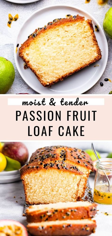 Passionfruit Dessert, Passion Fruit Cake, Passionfruit Recipes, Fruit Syrup, Passion Fruit Syrup, Passion Fruit Juice, Fruit Dessert Recipes, Ginger Cake, Easy Bake