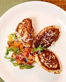 Fried Ricotta With a Little Tomato Salad   - Recipe from "Jamie's Italy," by Jamie Oliver Fried Ricotta, Tomato Salad Recipe, How To Cook Gnocchi, Ricotta Gnocchi, Tomato Salad Recipes, Salad Recipes Video, Tomato Salad, Ricotta Cheese, Jamie Oliver