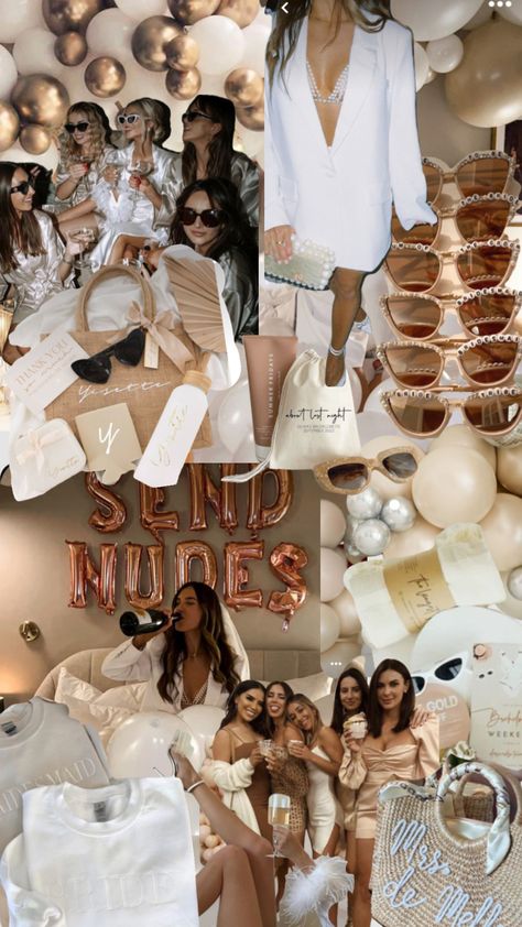 Send nudes bachelorette #bachparty #bacheloretteparty #sendnudes #nuetral #bacheloretteweekend #bachelorettetheme Bachelorette Activities, Bachelorette Outfit Themes, Hens Party Themes, Gold Bachelorette Party, Gold Bachelorette, Diy Bachelorette Party, Bachelorette Party Planning, Bachelorette Themes, Bachelorette Decorations