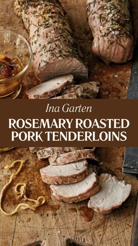 Ina Garten Rosemary Roasted Pork Tenderloins Herb Roasted Pork Tenderloin, Ina Garten Pork Roast, Rosemary Pork Tenderloin Recipes, Ina Garten Pork Tenderloin, Pork Tenderloin Ina Garten, Ina Garten Pork Tenderloin Recipe, What To Do With Pork Tenderloin, Leeks Recipe Healthy, Herb Crusted Pork Tenderloin