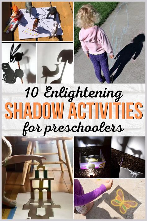 Shadows are formed when light is blocked by an object. On sunny days, shadows of ourselves, trees, houses, and many more are visible. The light from the sun helps create these darker areas. Explore this fact through these ten enlightening shadow activities that are exciting and interesting for young children. Shadow And Reflection Preschool, Prek Shadow Activities, Light And Shadow Activity Preschool, Shadow Play Preschool, Preschool Light Study Activities, Shadows For Preschoolers, Shadows And Reflections Preschool, Shadow Tracing For Kids, Shadow Lessons Preschool