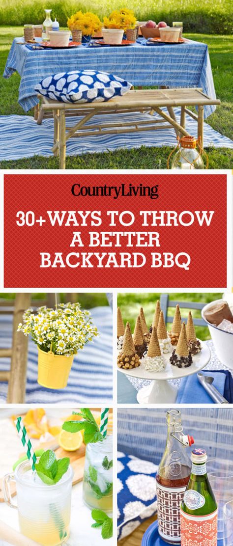 Have to plan an outdoor barbecue soon? These are prettiest and easiest ways to throw a better backyard party. Backyard Bbq Party Decorations, Bbq Party Ideas, Backyard Party Ideas, Summer Party Diy, Backyard Bbq Food, Bbq Decorations, Backyard Bbq Wedding, Bbq Party Decorations, Bbq Drinks