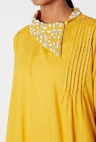 Collar Necks For Kurti, Couture, Caller Design Kurti, Stylish Cotton Kurti Designs, Collar Suit Designs, Collar Designs Women, Colar Neck Kurti, Brocade Kurti Design, Stylish Neck Designs For Suits