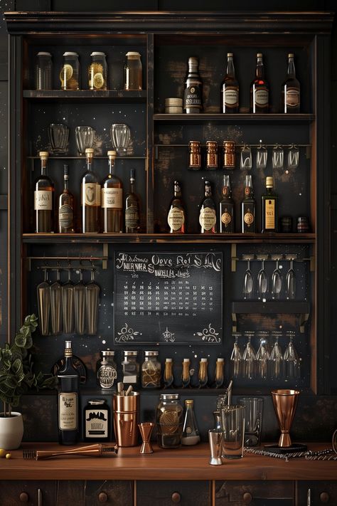 20 Amazing Home Lounge Room Bar Ideas - Remodr Manly Dining Room Ideas, Speakeasy Bourbon Room, Home Bar Renovation Ideas, Bourbon Sitting Room, Basement Home Bar Ideas, Dark Academia Bar Aesthetic, Cocktail Bar Inspiration, At Home Bar Set Up, Home Wine Bar Ideas