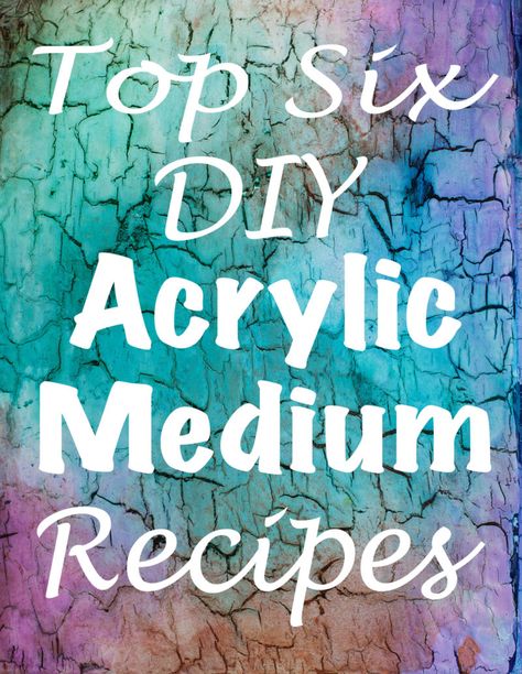 Paint Pouring Medium, Acrylic Paint Mediums, Medium Recipe, Expensive Stuff, Chalk Paint Recipe, Homemade Paint, Acrylic Painting Diy, Acrylic Medium, Crackle Painting