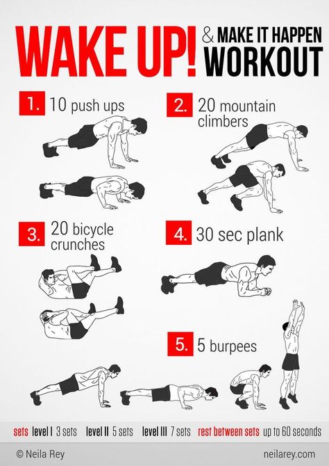 Workouts That Don’t Require Equipment By Neila Rey (46 pictures) | memolition Wake Up Workout, Workout Morning, An Exercise, Trening Abs, Gym Workout Tips, Workout Guide, Morning Workout, In The Gym, Quick Workout