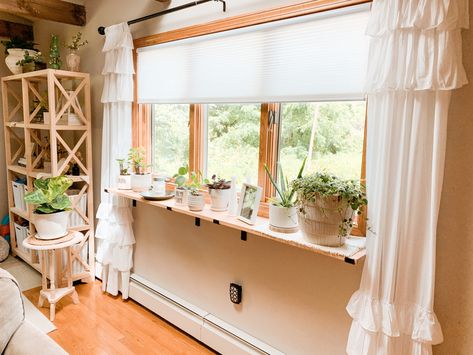 DIY Window Plant Shelf Shelf Under Window For Plants, Folding Window Shelf, Window Plant Holders Indoor, Under Window Shelves, Window Seal Plant Shelf, Diy Window Ledge Plant Shelf, Window Ledge Plant Shelf, Indoor Window Plant Shelf, Window Sill Shelf For Plants