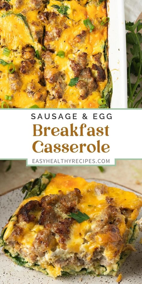 Sausage And Egg Breakfast Casserole, Sausage Egg Breakfast Casserole, Sausage And Egg Breakfast, Sausage Egg Bake, Egg And Cheese Casserole, Egg Breakfast Casserole, Breakfast Egg Casserole, Overnight Breakfast Casserole, Cheese Breakfast