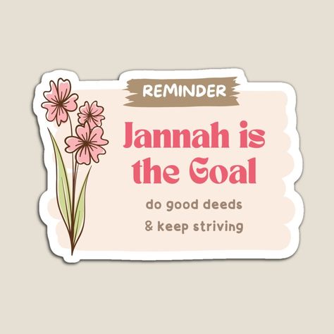 Promote | Redbubble Islamic Stickers Aesthetic, Goals Stickers, Islamic Stickers, Vision Board Words, Reminder Stickers, Preppy Stickers, Printable Vintage Art, Cute Instagram Captions, Sticker Design Inspiration