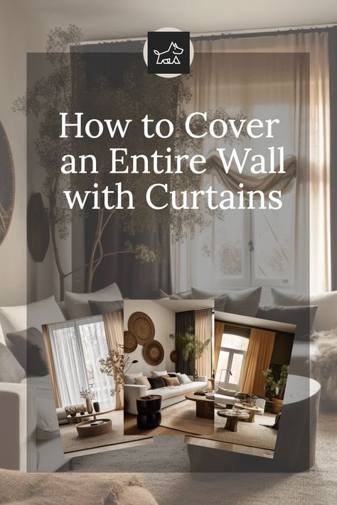 Find out how to measure and install curtains for wall coverage. This pin includes tips on taking precise measurements for height and width, ensuring the curtains perfectly fit the wall space and provide the desired coverage. Covering Walls With Curtains, Curtains As Accent Wall, Large Wall Of Windows Curtains, Bedroom Wall Curtains, Using Curtains To Cover Walls, Curtain To Cover Wall, Curtains Along Entire Wall, Curtains As Wall Decor, Curtain Covering Wall