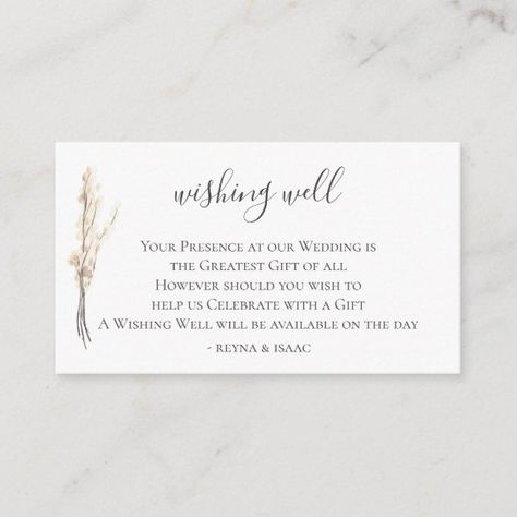 Lunaria Wedding, Wishing Well Wedding, Wedding Wishing, Wedding Invitation Trends, Wedding Fund, Sage Wedding, Wedding Money, Wedding Enclosure Cards, Shop Watercolor