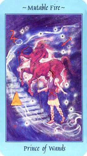 Princess of Wands - Card from Celestial Tarot Deck Temperance Tarot Card, Astrological Elements, Temperance Tarot, Knight Of Wands, All Tarot Cards, Astro Tarot, Wands Tarot, Free Tarot Reading, Tarot Meanings