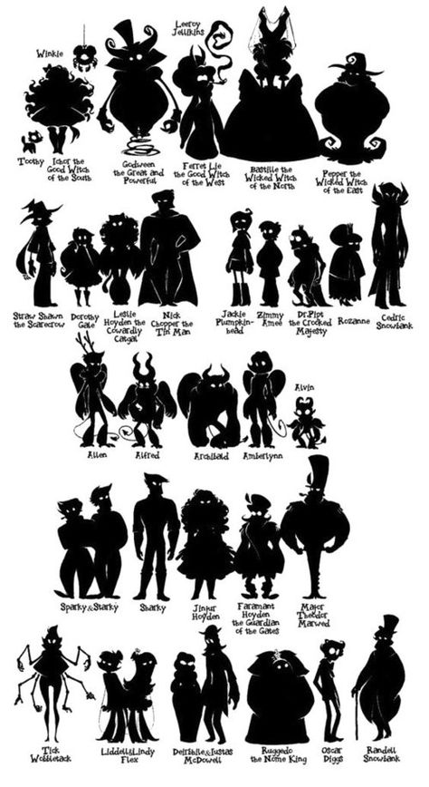 Character Design | Silhouettes Excited Character, Silhouette Sketch, Thumbnail Sketches, Character Design Sketches, 캐릭터 드로잉, Game Character Design, Norman Rockwell, Character Design References, Wizard Of Oz