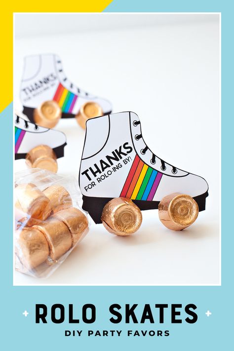 Roller Skating Party Favors, Skate Party Favors, Roller Skate Birthday Party, Skate Birthday Party, Teenager Party, 70s Party Theme, Roller Skate Birthday, 80s Birthday Parties, Skate Birthday