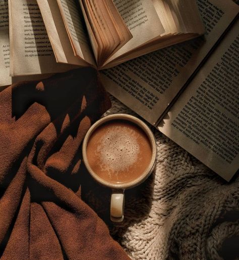 Holding Mug Aesthetic, Brown Work Aesthetic, Reading Fall Aesthetic, Autumn Reading Aesthetic, Books And Coffee Aesthetic, Coffee And Books Aesthetic, Cozy Vibes Aesthetic, Cozy Reading Aesthetic, Motivation To Read