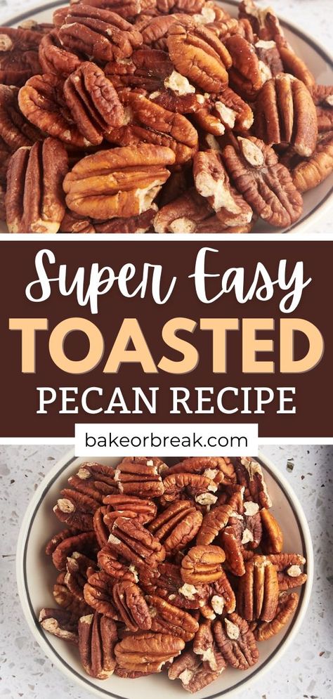 This is a Super Easy Toasted Pecan Recipe! Choose fresh and intact pecans with airtight packaging, and consider their origin for the best flavor. Check for nutty aroma and no signs of rancidity. How To Toast Pecans, Toast Pecans, Toasted Pecans Recipe, Pecan Recipe, Pecan Recipes, Toasted Pecans, Pecans, Favorite Desserts, Quick Recipes