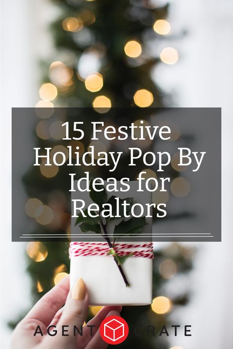 The holidays are a great time to show your real estate clients and sphere of influence some extra love. Small gestures can go a long way in building relationships and showing people that you care. In real estate, this can be especially important! So we’ve put together a list of 15 festive holiday pop by ideas for realtors that are sure to bring some holiday cheer. Christmas Pop Bys For Realtors, Client Appreciation Holiday Gifts, Real Estate Client Holiday Gifts, Small Pop By Gifts, New Year Pop Bys, Real Estate Marketing Pop By Ideas, Real Estate Marketing Gifts Christmas, Realtor Holiday Gifts, Coffee Pop Bys Real Estate