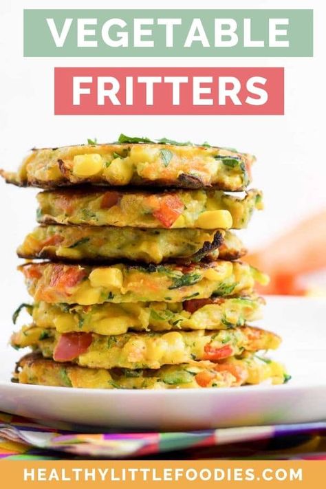 Breakfast Pack, Veggie Options, Vegetable Fritters, Savoury Breakfast, Food For Babies, Veggie Fritters, Zucchini Carrot, Kid Meals, Toddler Recipes