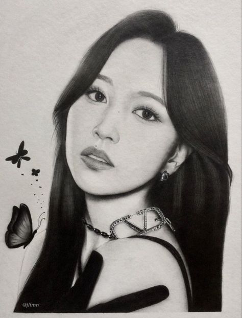 #mina #minatwice #minafanart #minaart #twice #fanart #twicefanart #kpop #kpopfanart #art #kpopart #portrait #sketch K Pop Art Sketch, Mina Drawing Twice, Kpop Drawings Twice, Twice Drawing Easy, K Pop Sketch, Mina Sketch, Twice Portrait, Mina Portrait, Yn Drawing