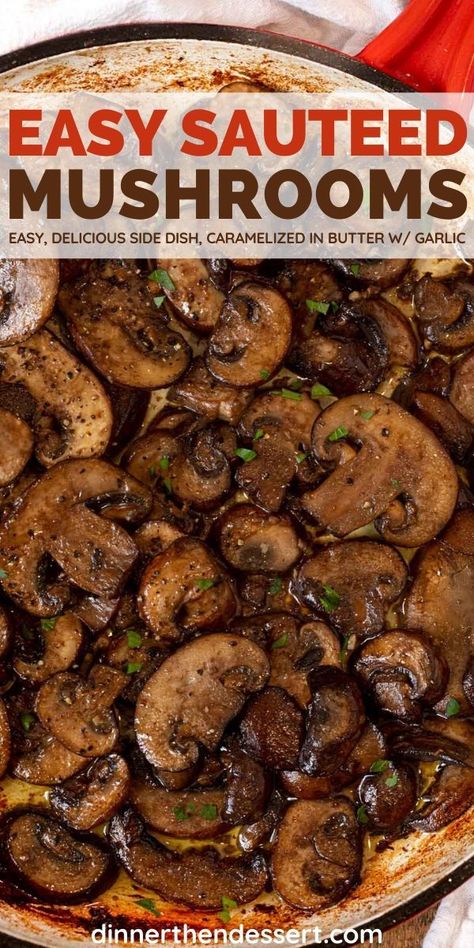 Sauteed Mushrooms For Steak, Side Veggies, Easy Mushroom Recipes, Mushroom Dishes, Vegan Board, Yummy Vegetables, Mushroom Side Dishes, Mushroom Recipes Healthy, Sautéed Mushrooms