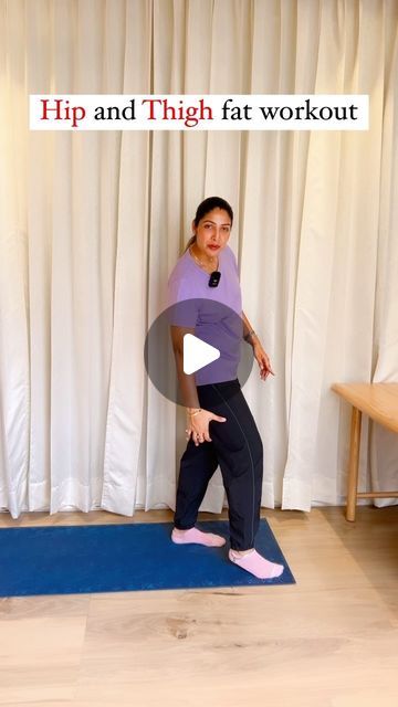 Nehafun&fitness🤸‍♂️🧘‍♀️ on Instagram: "Hip and Thigh fat workout." Back Hip Fat Exercises, How To Reduce Buttocks Size Fast, Hip And Thigh Workout, Side Hip Fat Reducing Exercise, Reduce Side Hip Fat Exercise, Reduce Hip Fat Exercise, How To Reduce Hip Fat Fast Exercise Workout, Exercise For Hips And Thighs, Reduce Thigh And Hip Fat Exercises